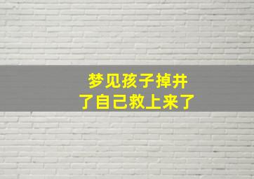 梦见孩子掉井了自己救上来了