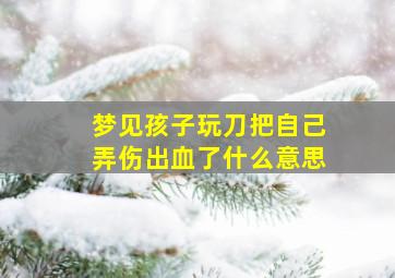 梦见孩子玩刀把自己弄伤出血了什么意思