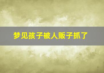 梦见孩子被人贩子抓了