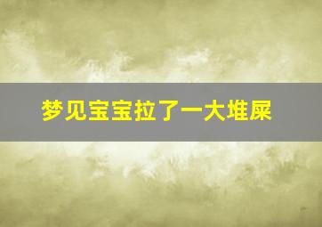 梦见宝宝拉了一大堆屎