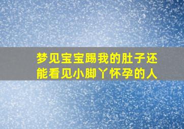 梦见宝宝踢我的肚子还能看见小脚丫怀孕的人