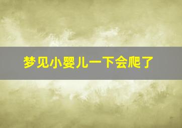 梦见小婴儿一下会爬了