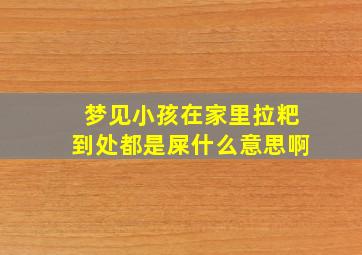 梦见小孩在家里拉粑到处都是屎什么意思啊