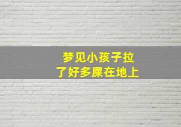 梦见小孩子拉了好多屎在地上