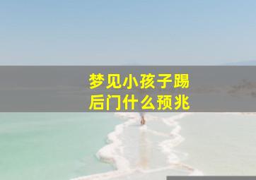 梦见小孩子踢后门什么预兆