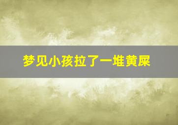 梦见小孩拉了一堆黄屎