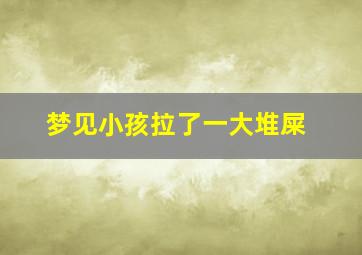 梦见小孩拉了一大堆屎