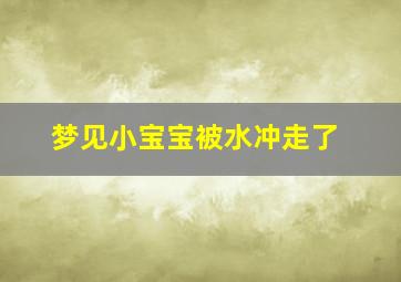 梦见小宝宝被水冲走了