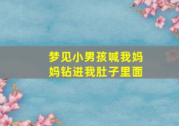 梦见小男孩喊我妈妈钻进我肚子里面