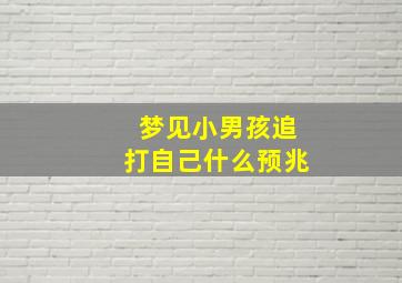 梦见小男孩追打自己什么预兆