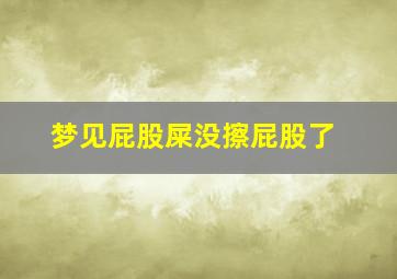 梦见屁股屎没擦屁股了