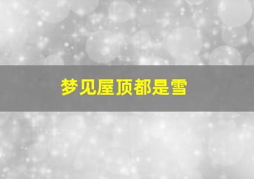 梦见屋顶都是雪