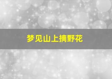 梦见山上摘野花