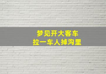 梦见开大客车拉一车人掉沟里