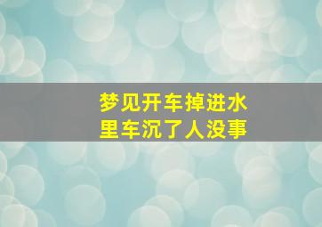 梦见开车掉进水里车沉了人没事