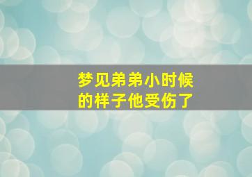 梦见弟弟小时候的样子他受伤了