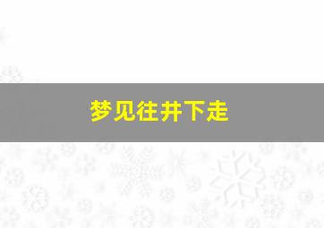 梦见往井下走