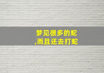 梦见很多的蛇,而且还去打蛇