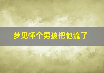 梦见怀个男孩把他流了