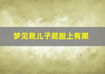 梦见我儿子屁股上有屎