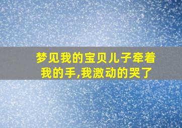 梦见我的宝贝儿子牵着我的手,我激动的哭了