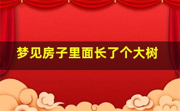 梦见房子里面长了个大树