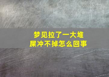 梦见拉了一大堆屎冲不掉怎么回事