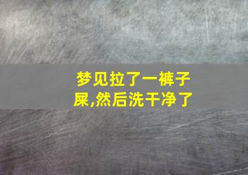 梦见拉了一裤子屎,然后洗干净了