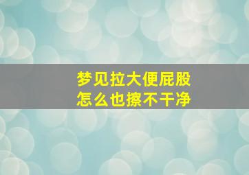 梦见拉大便屁股怎么也擦不干净