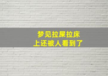 梦见拉屎拉床上还被人看到了