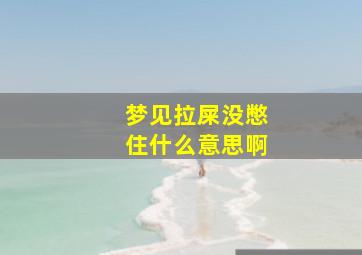 梦见拉屎没憋住什么意思啊