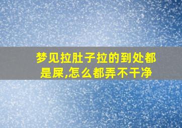 梦见拉肚子拉的到处都是屎,怎么都弄不干净