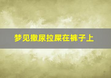 梦见撒尿拉屎在裤子上