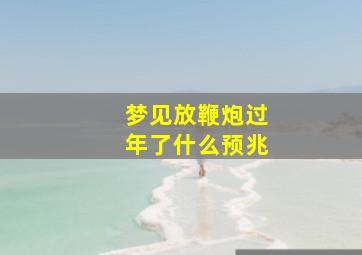 梦见放鞭炮过年了什么预兆