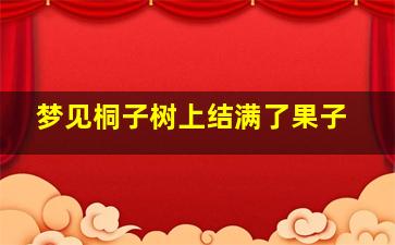 梦见桐子树上结满了果子