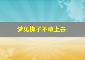 梦见梯子不敢上去