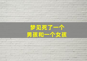 梦见死了一个男孩和一个女孩