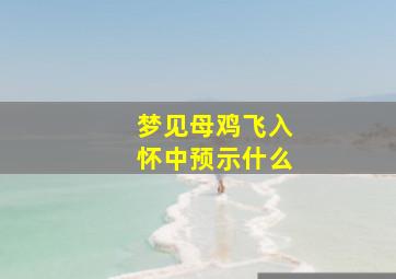 梦见母鸡飞入怀中预示什么