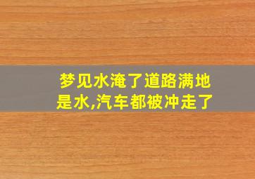 梦见水淹了道路满地是水,汽车都被冲走了