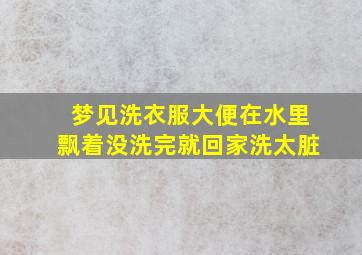 梦见洗衣服大便在水里飘着没洗完就回家洗太脏