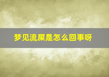 梦见流屎是怎么回事呀