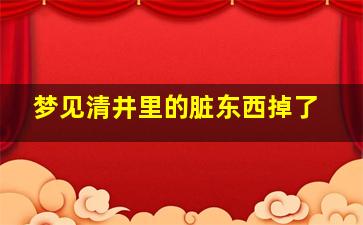 梦见清井里的脏东西掉了