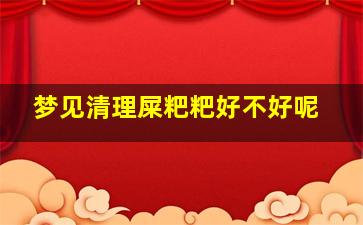 梦见清理屎粑粑好不好呢