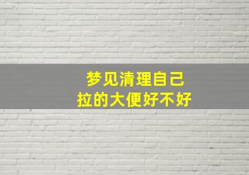 梦见清理自己拉的大便好不好