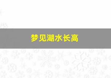 梦见湖水长高