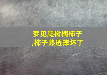 梦见爬树摘柿子,柿子熟透摔坏了