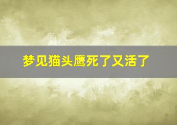 梦见猫头鹰死了又活了