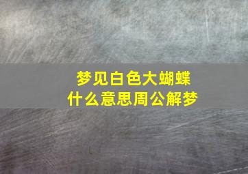 梦见白色大蝴蝶什么意思周公解梦