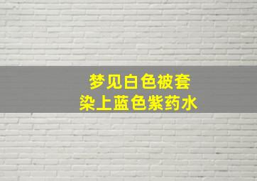 梦见白色被套染上蓝色紫药水