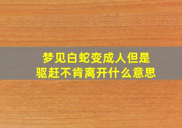 梦见白蛇变成人但是驱赶不肯离开什么意思